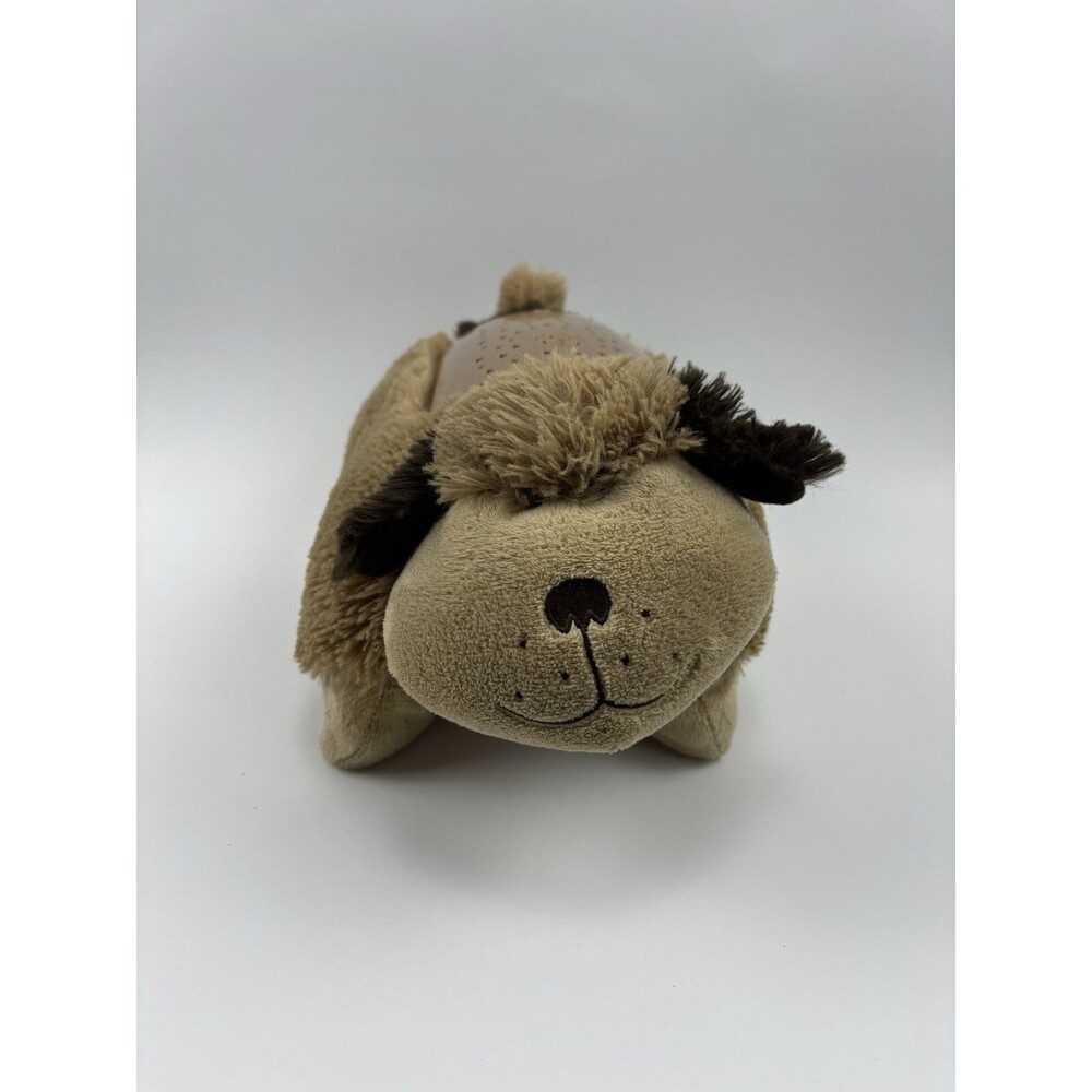 Pillow Pets Dream Lites Brown Snuggly Puppy Plush Star Nightlight Changing Color